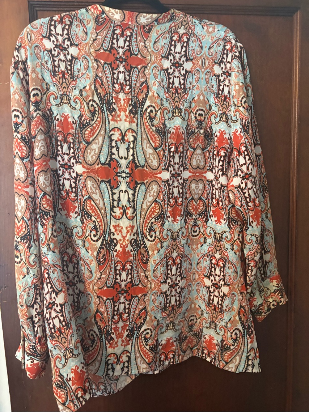 Doncaster Collection 100% Silk Paisley Blouse - Picture 7 of 7